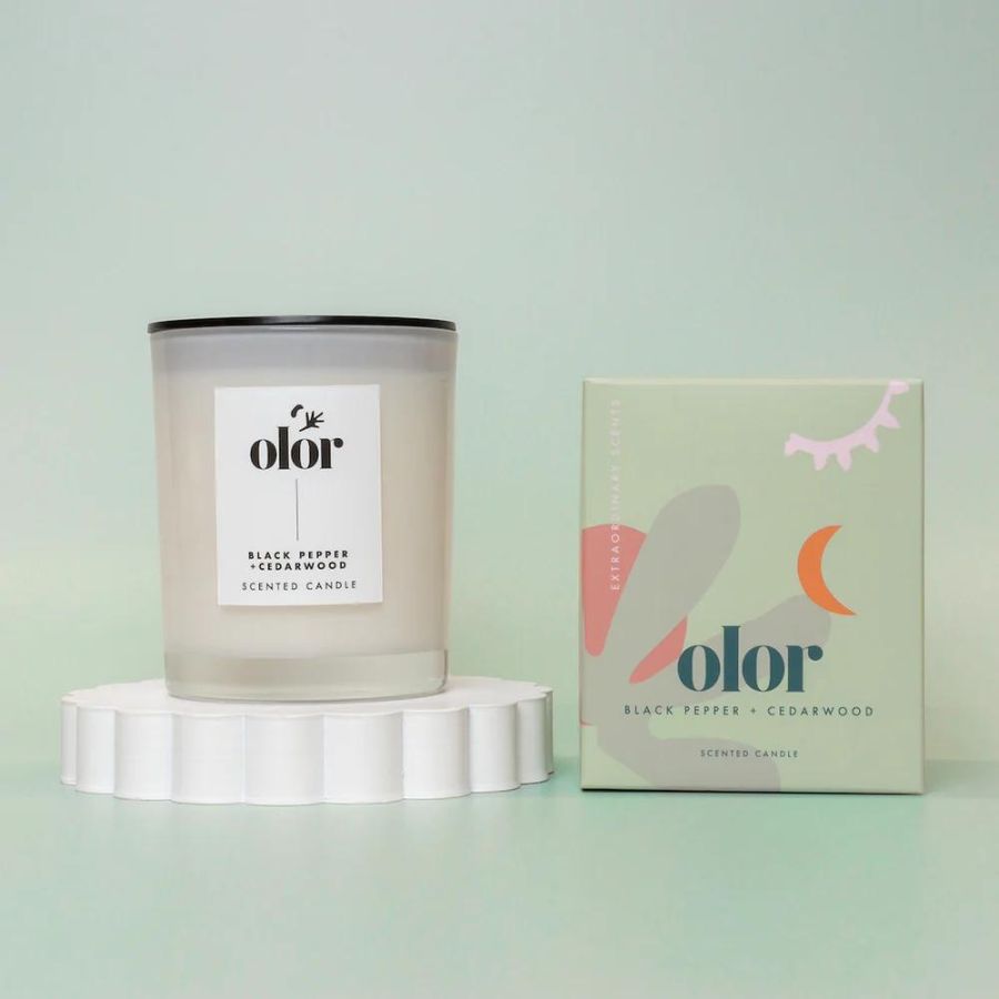 OLOR/  ブラックペッパー+シダーウッド クラシックキャンドル